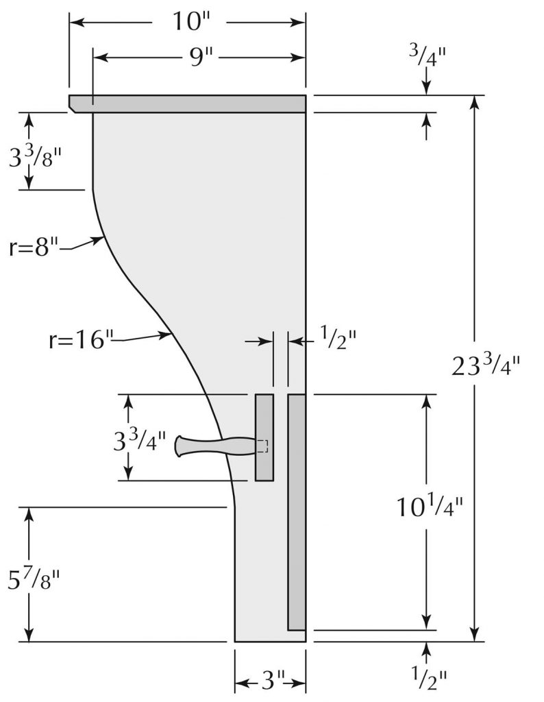 Tooling Rack Drawing Easy Tool Rack | Popular Woodworking
