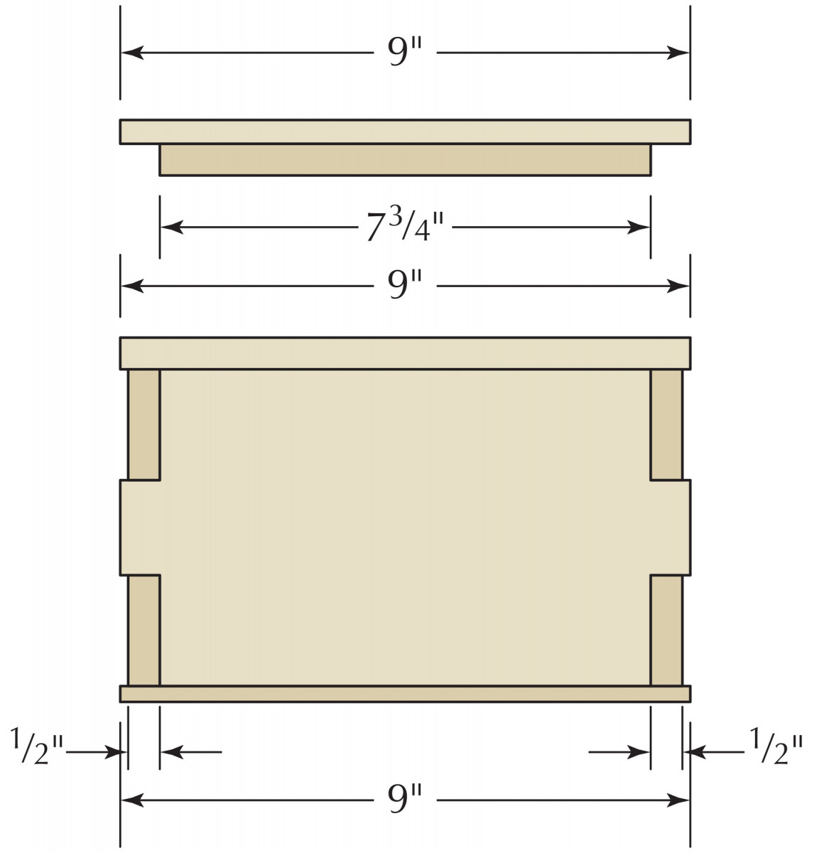 thumbnail image 2 of Unpainted Wooden Sliding Lid Box – 30x11x3cm – Decoupage, Jewelry, Craft 2 of 2