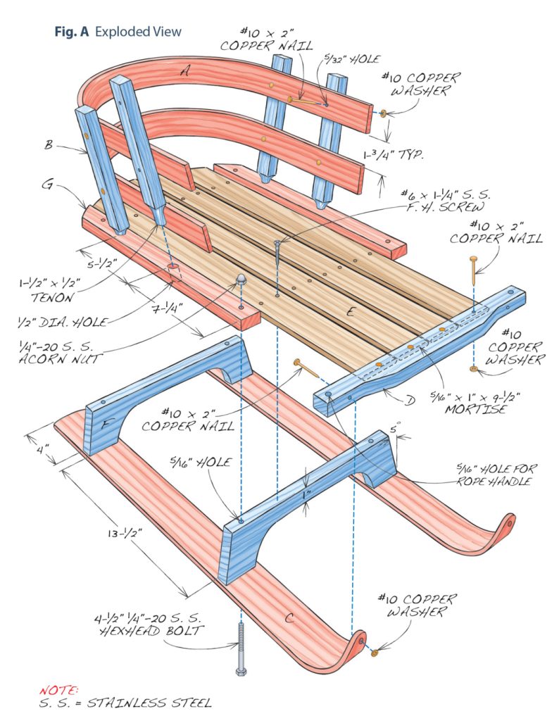 Homemade Sledge Make a Wooden Sled — the Old-Fashioned Way | Popular Woodworking