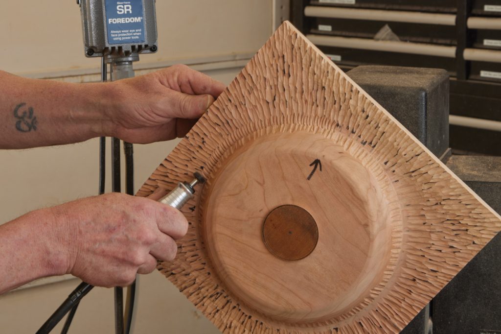 Square Platter with Textured Rim | Popular Woodworking