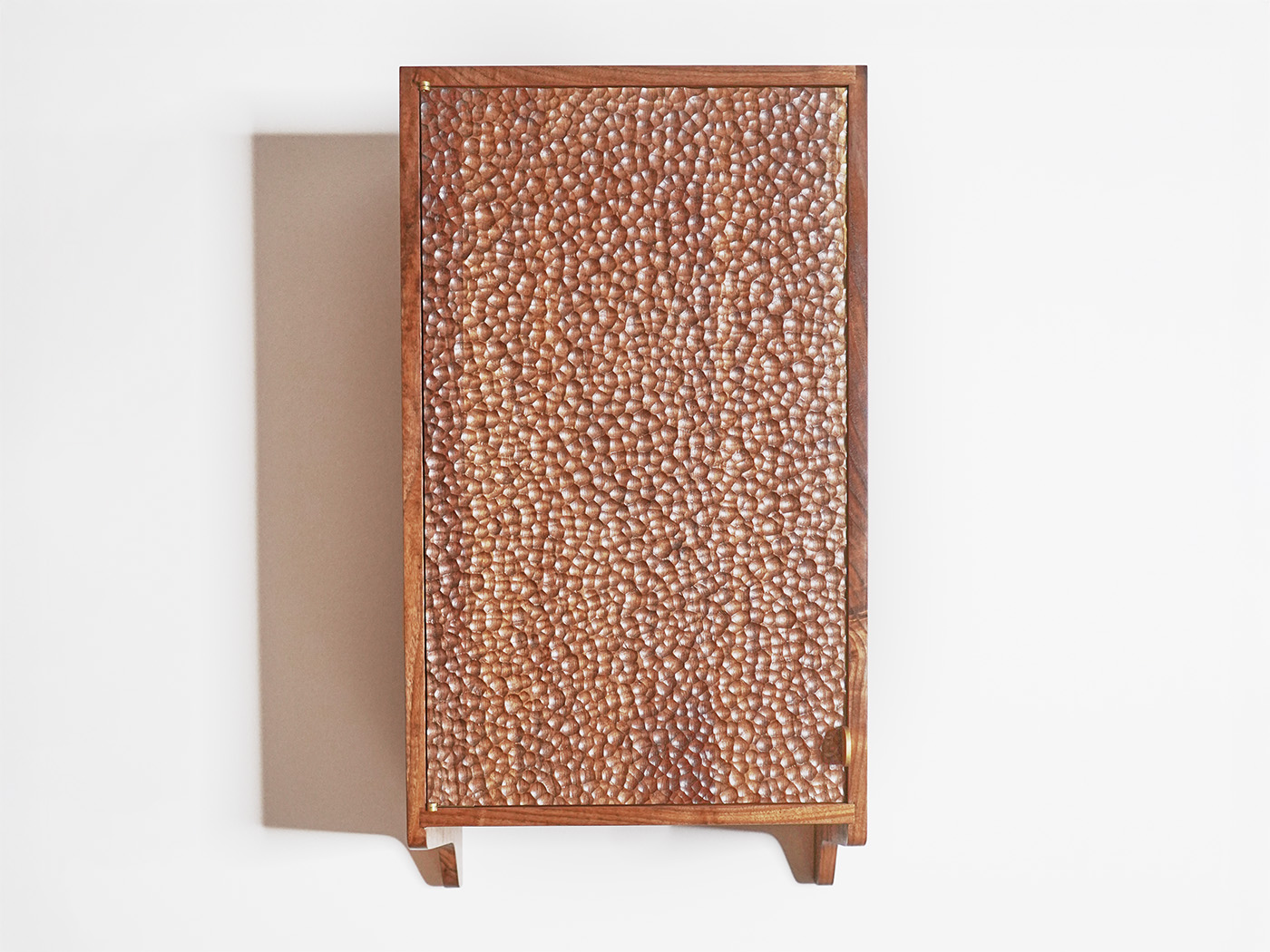 Textured Walnut Wall Cabinet