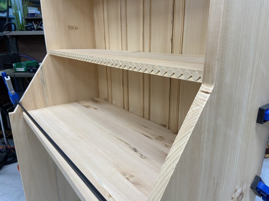 natural wood armoire