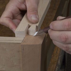 Knife a line directly oft the tail