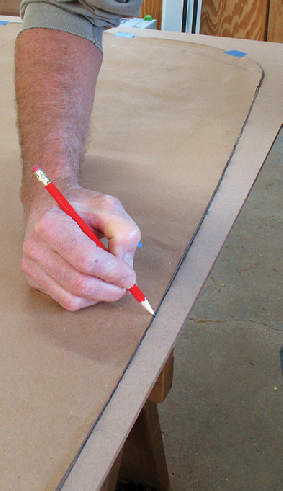 Curved pattern template