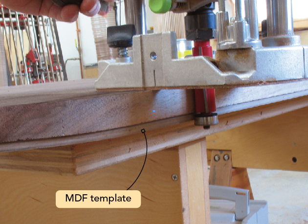 Curved pattern template